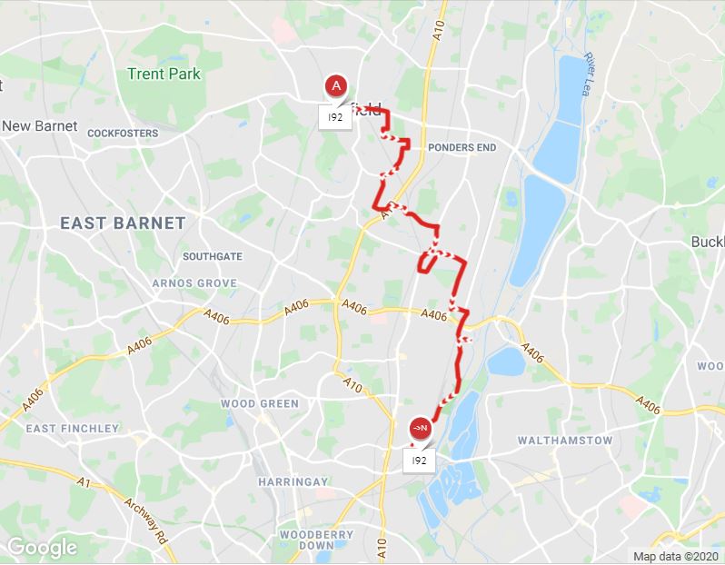 Bus 192 Route Map London Buses Route 192 | Uk Transport Wiki | Fandom