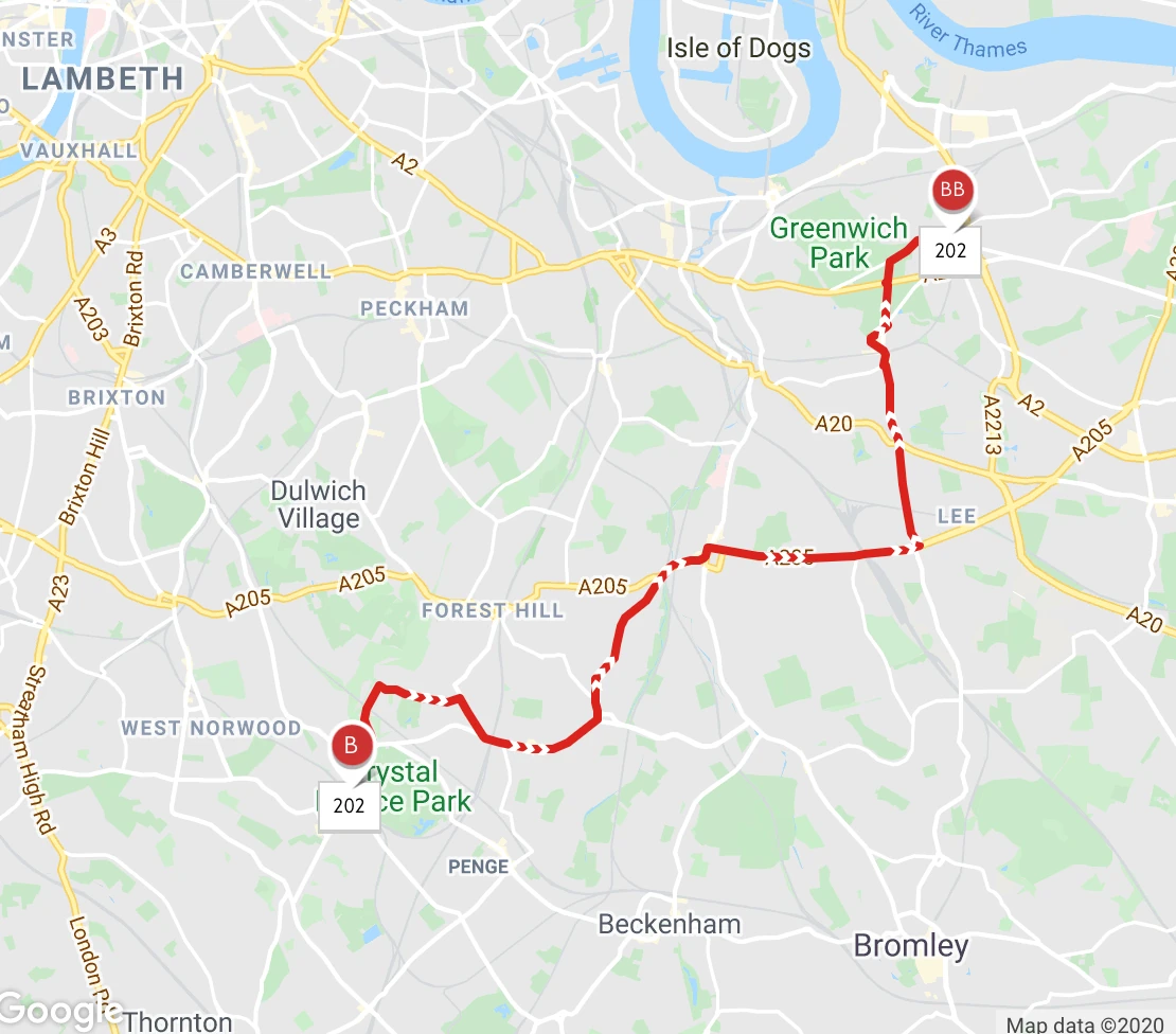 202 Bus Route Map London Buses Route 202 | Uk Transport Wiki | Fandom