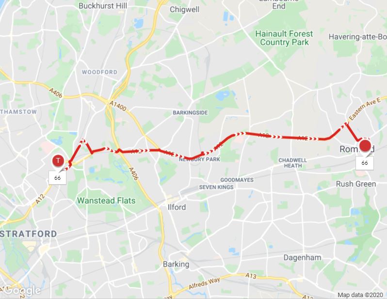 Bus 66 Route Map London Buses Route 66 | Uk Transport Wiki | Fandom