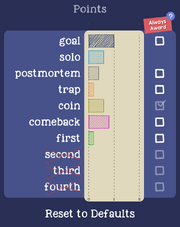 Rules - Point Settings