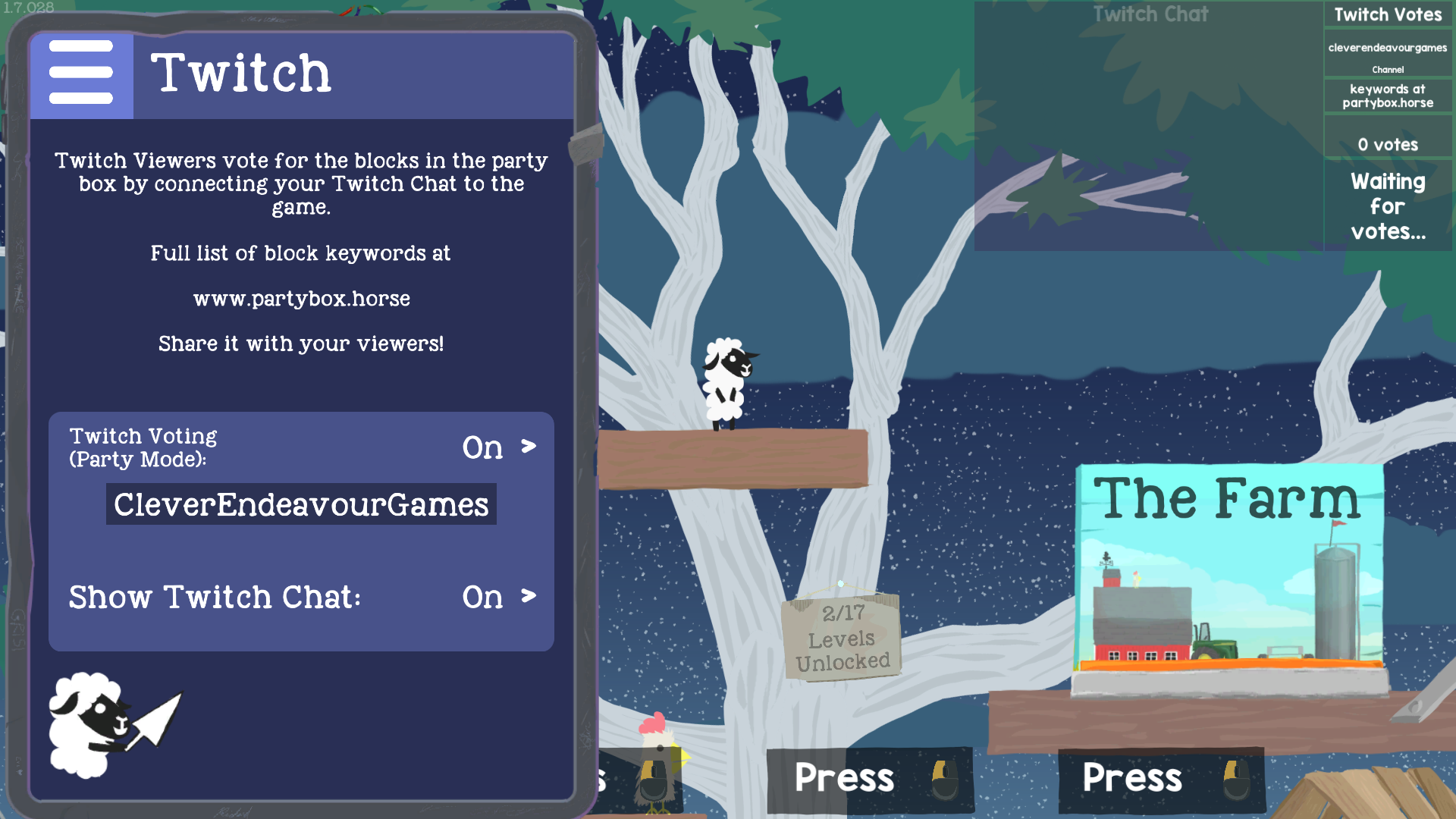 Twitch Integration Ultimate Chicken Horse Wiki Fandom