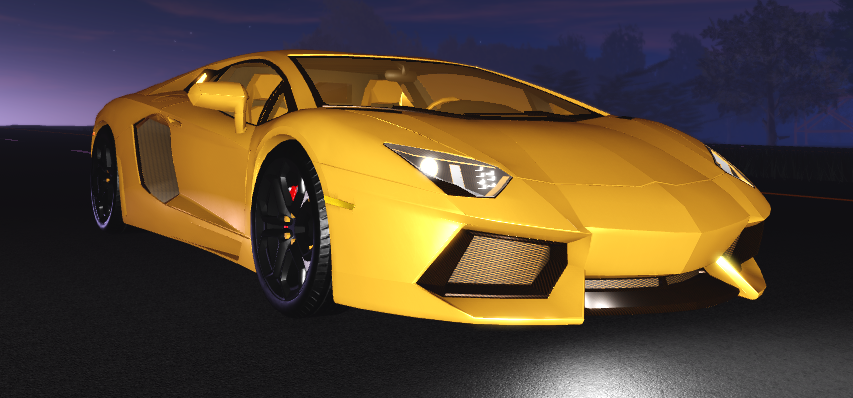 gold car aventador