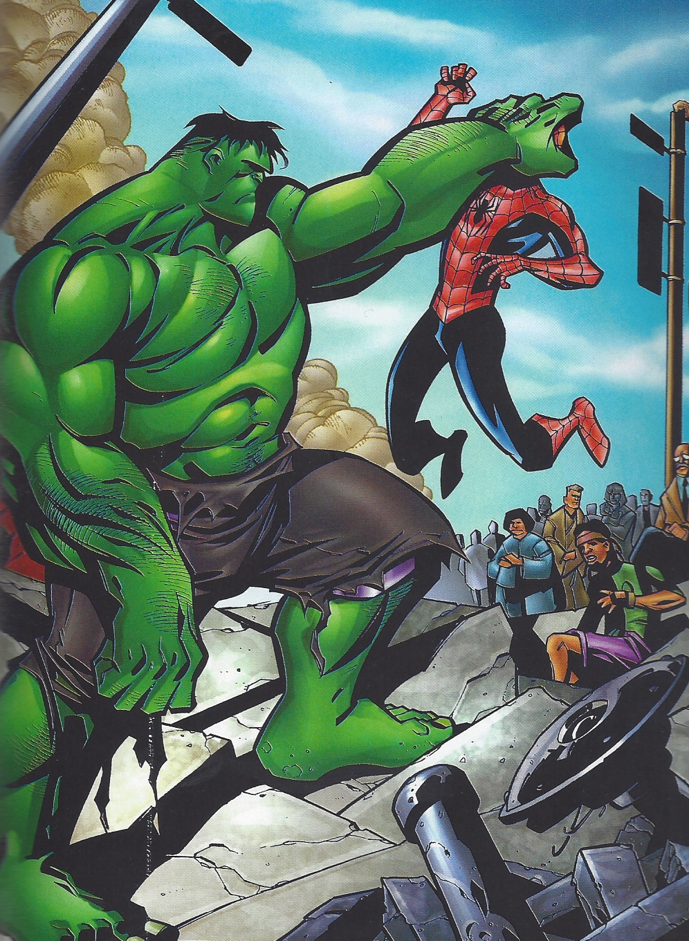 Халк 1602. Spider man vs Hulk. Алтимейт Халк против Халка 616. Паук против халка