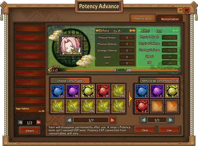 Potency Advance Unlimited Ninja Wiki Fandom