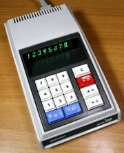 Sharp QT-8D Micro Compet (1969), the first  with LSI chip and .