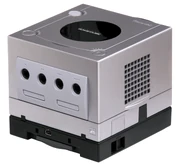 Platinum GameCube with Game Boy Player attached