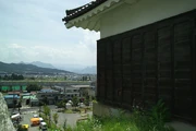 The city of Ueda viewed from the west turret of . Ueda was used as the setting for the most of the film.