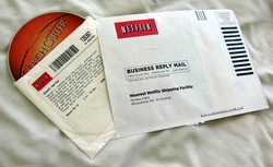 Opened Netflix rental envelope containing a DVD copy of  (2005)