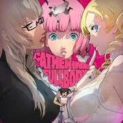 Cover art of the Full Body version featuring both heroines in front of new character Qatherine (Rin)
