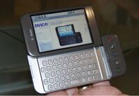  or T-Mobile G1, the first commercially released device running Android (2008)