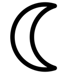 Moon symbol decrescent