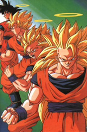 Three Super Saiyan Stages of Son Goku