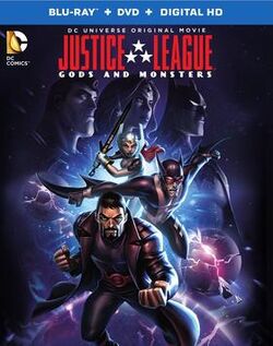 Justice League Gods vs. Monsters Bluray Cover