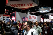 Netflix's booth at the 2017 