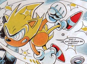 Fleetway Super Sonic  Sonic, Sonic adventure, Comic character