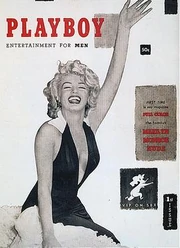 The  of the first issue of Playboy, featuring , December 1953