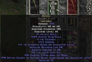 Placing the runes "Jah", "Ith" and "Ber" (in that order) into an armour item with exactly three sockets produces the powerful Rune word "Enigma".