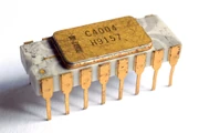  (1971), the first single‑chip , was co‑designed by .