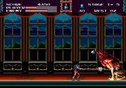 Each player-character has special controls and abilities. Using the , the player can attack enemies diagonally up as John Morris.