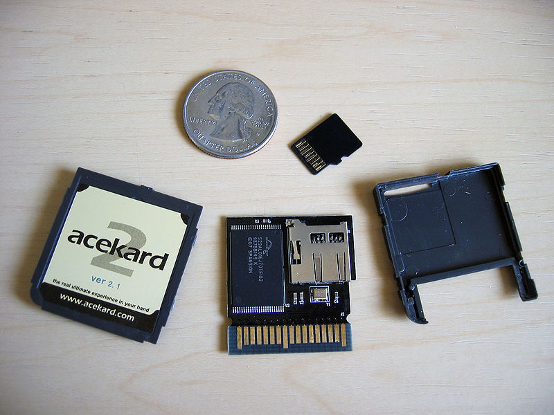 Ds cartridge with sd shop card