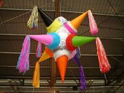 A nine-pointed star piñata