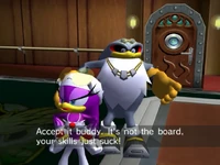 Wave telling Storm that it's not the board and that his skills suck, from .