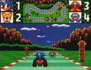 Magazine screenshot of early version of , featuring Flicky.