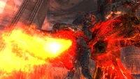 Iblis' fire breath in his first form.