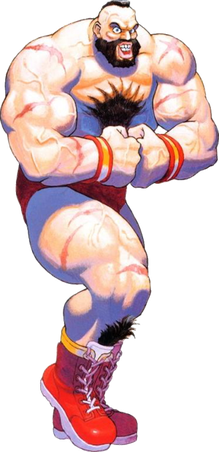 Zangief brings back some of his classic Street Fighter 2 win poses