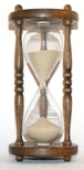 Wooden hourglass