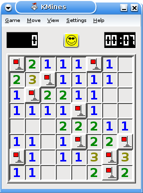 Minesweeper Computer 8 Bit Game, Real Position for the End of a