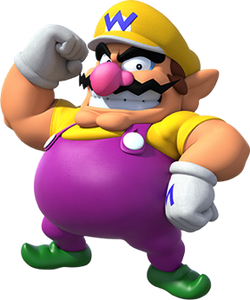 Wario, as seen in promotional artwork for Super Mario Party