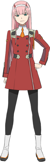 Zero two, a captivating and the most beautiful anime character from darling in the franxx