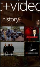 The Music + Video Hub on Windows Phone.