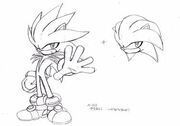 Concept art for the character who would eventually become Silver the Hedgehog. More that fifty designs were made for the character before settling on his final appearance.