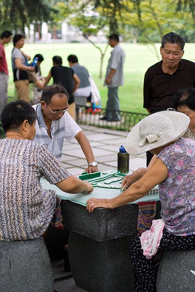 Mahjong Set in Ivory, Mahjong Museum, Chiba, Japan