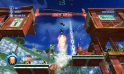 Sonic uses the Orange Rocket, one of the eight Wisps in Sonic Colors
