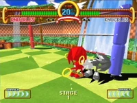 The South Island stage in Sonic the Fighters.