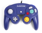 An indigo GameCube controller