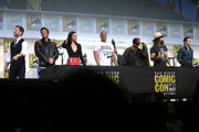 Ben Affleck, Gal Gadot, Ray Fisher, Ezra Miller, Jason Momoa & Henry Cavill (28487507502)