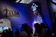 A demo kiosk at  for Breath of the Wild