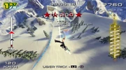 A screenshot from a  race event in SSX 3 showing the , including the adrenaline meter on the right.