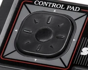  D-pad providing eight-directional buttons.