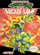 Cover artwork of the NES version, which was retitled Teenage Mutant Ninja Turtles II: The Arcade Game.