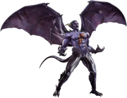 A devil, with wings spread