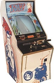 Sega's  (1976), the first  and the first motorbike video game.