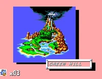 Green Hill Zone in the 8-bit version of  on the coastline of .