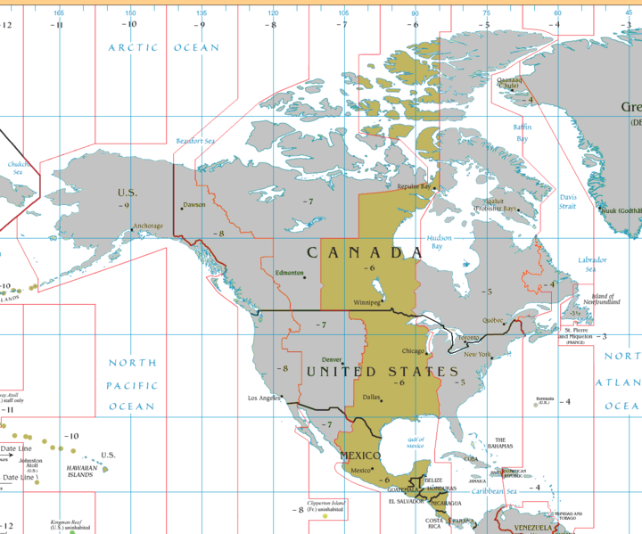 Cst Time Zone Map Central Time Zone | Ultimate Pop Culture Wiki | Fandom