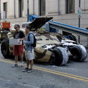 Batmobile on set