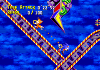 and  run through the "Carnival" level, connected by a tether. This feature would later surface in .